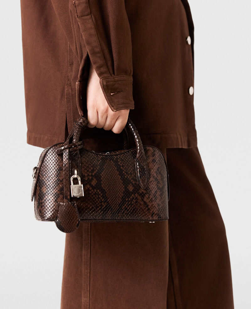 Ryder Snake Crossbody Bag - Espresso