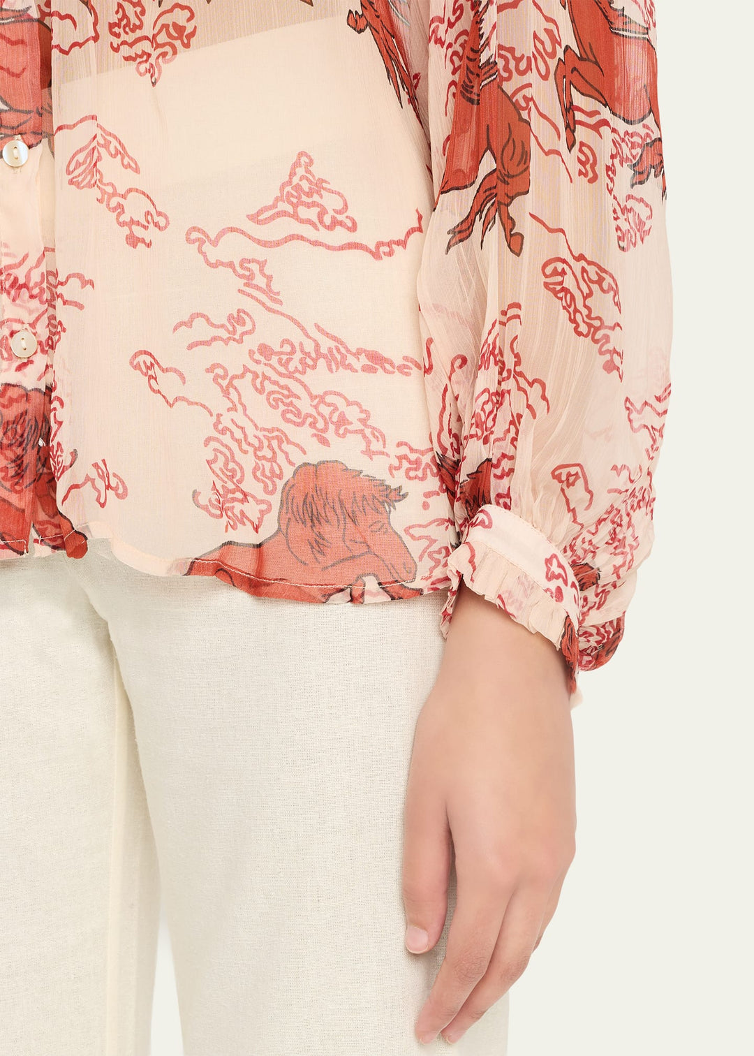 Alix of Bohemia - Poet Rouge Pegasus Long-Sleeve Blouse