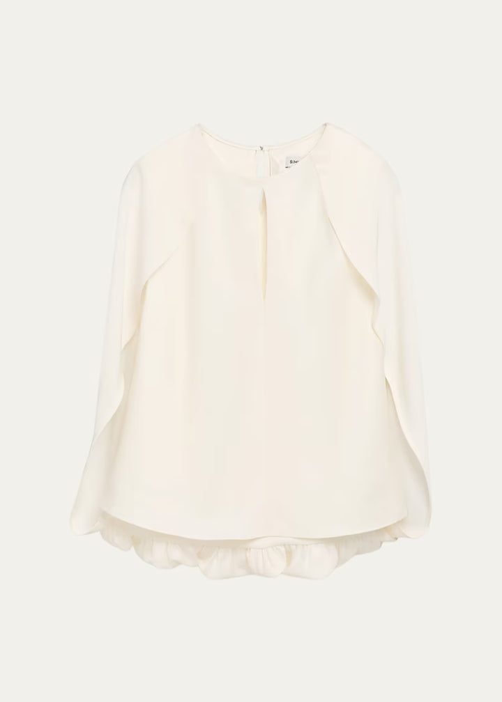 Lauren Cape Top - Ivory