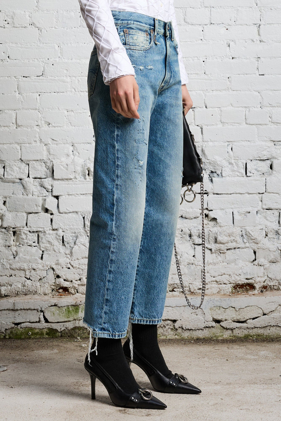 Boyfriend Jean - Bain with Rips