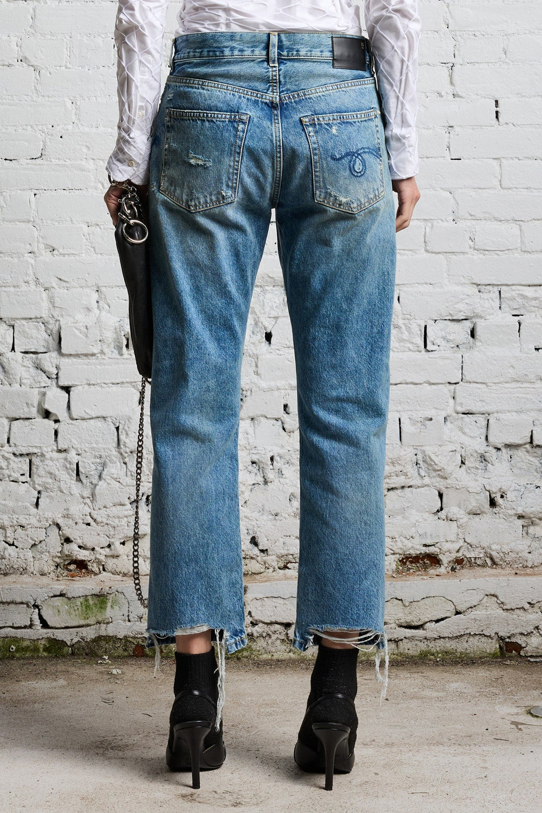 Boyfriend Jean - Bain with Rips