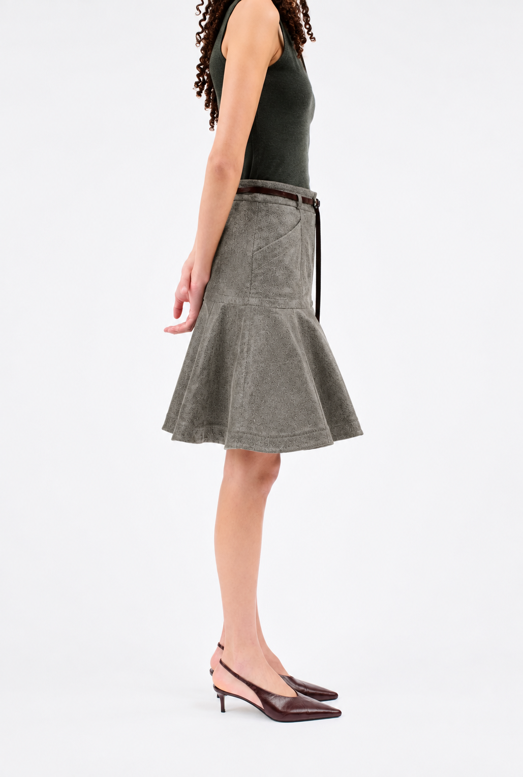 Flared Skirt - Grey