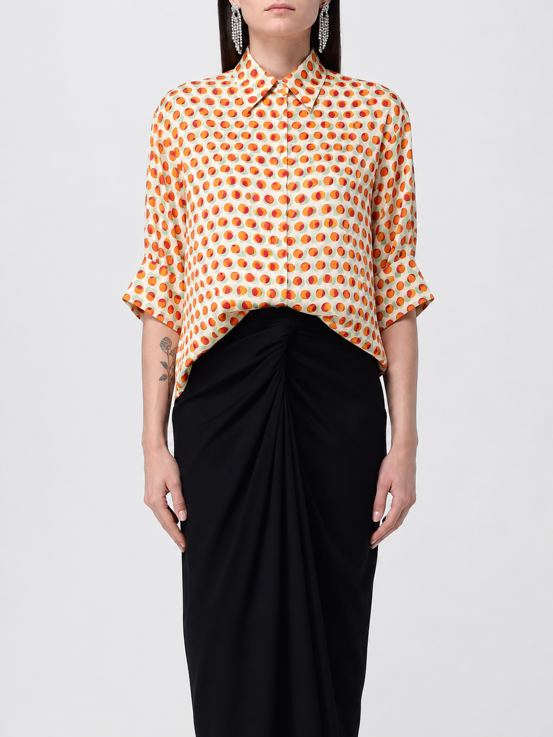 Celindo Dot Shirt - White