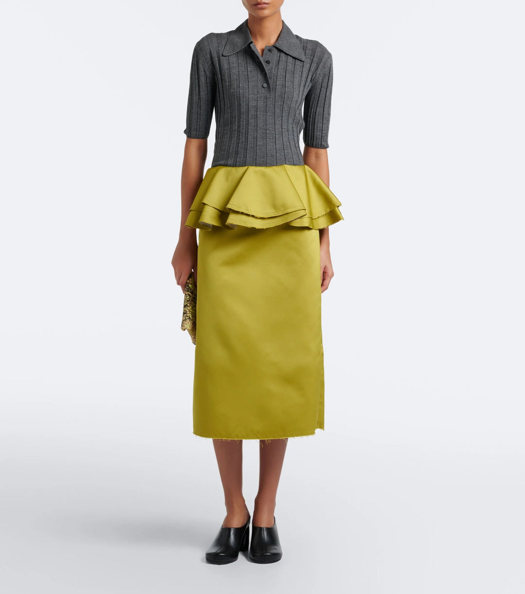 Duchesse Midi Skirt - Light Green