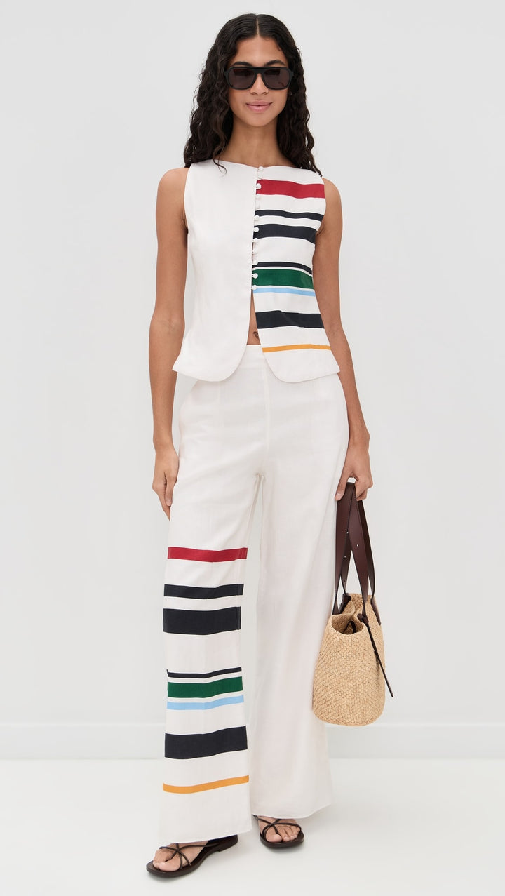 Genoya Top –  White Multi