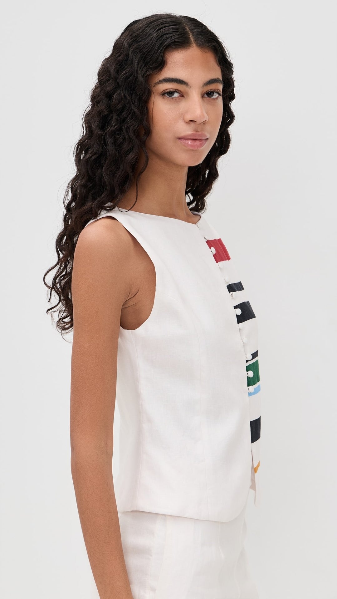 Genoya Top –  White Multi