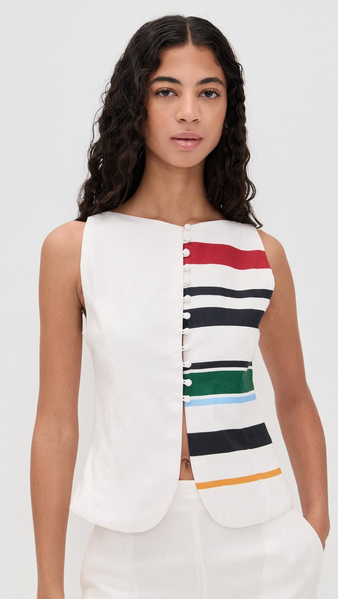 Genoya Top –  White Multi