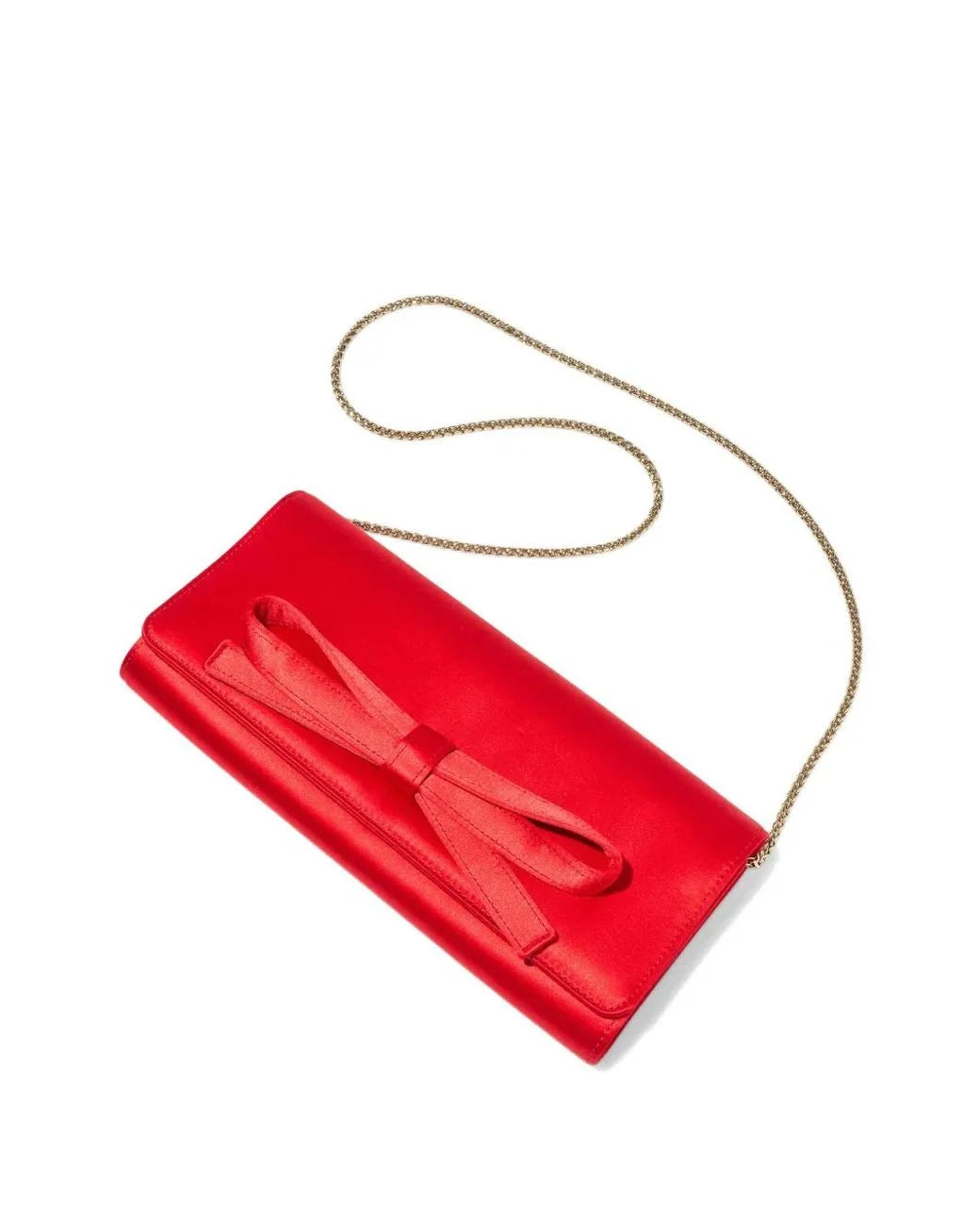 Margaret Satin Clutch - Red
