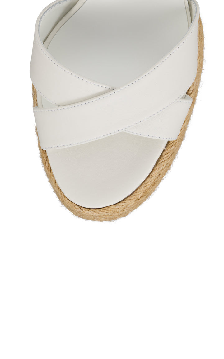 Calakala 85mm Platform Leather Sandals - White