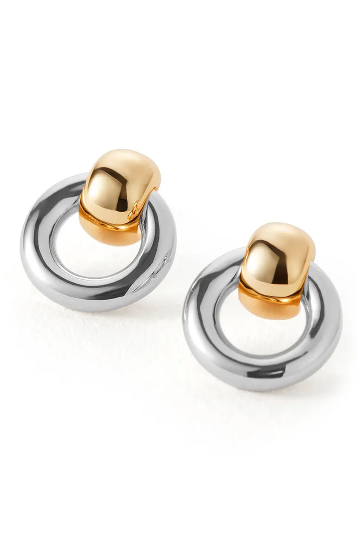 Faye Mini Puffy Door Knocker Earrings