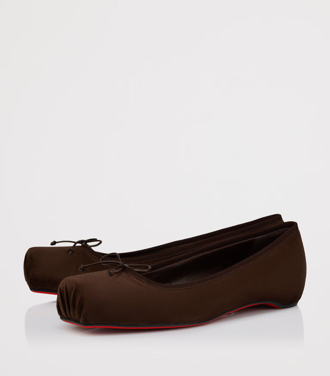 Cassia Nodo Suede Ballet Flats - Brown