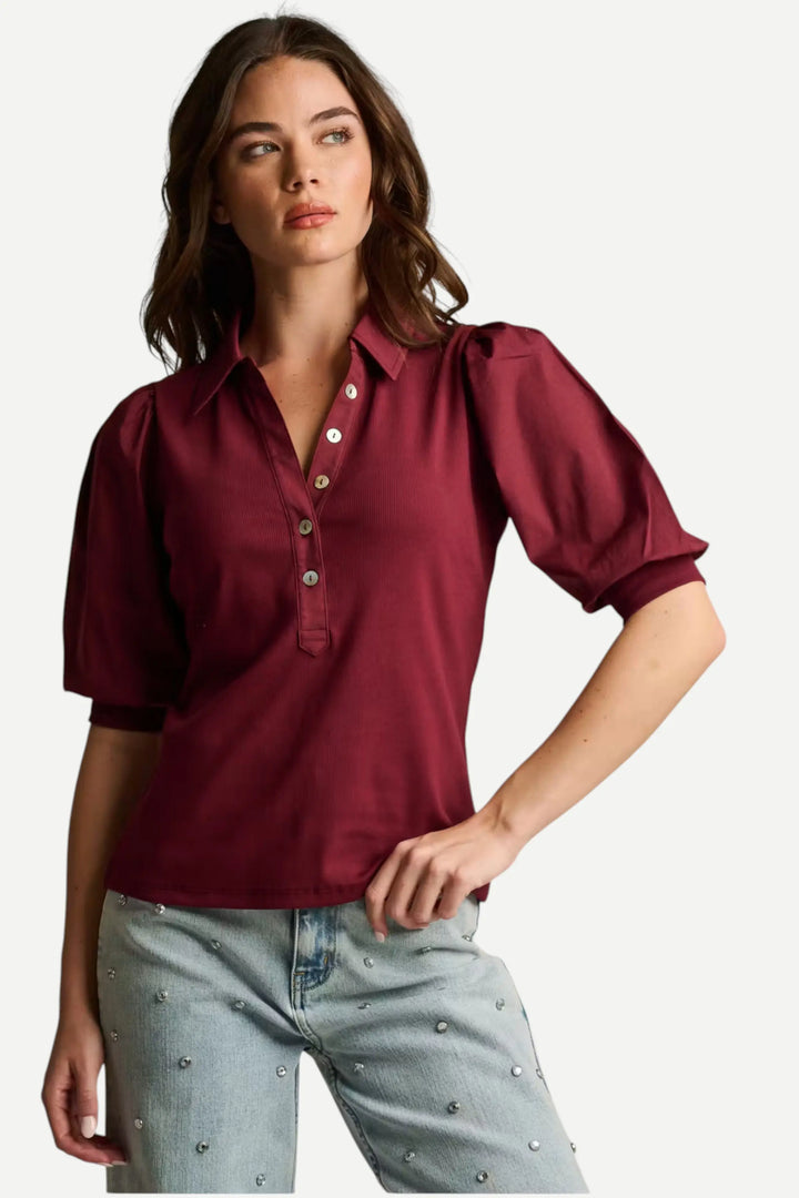 Pure Rib Collet Top - More Colors Available