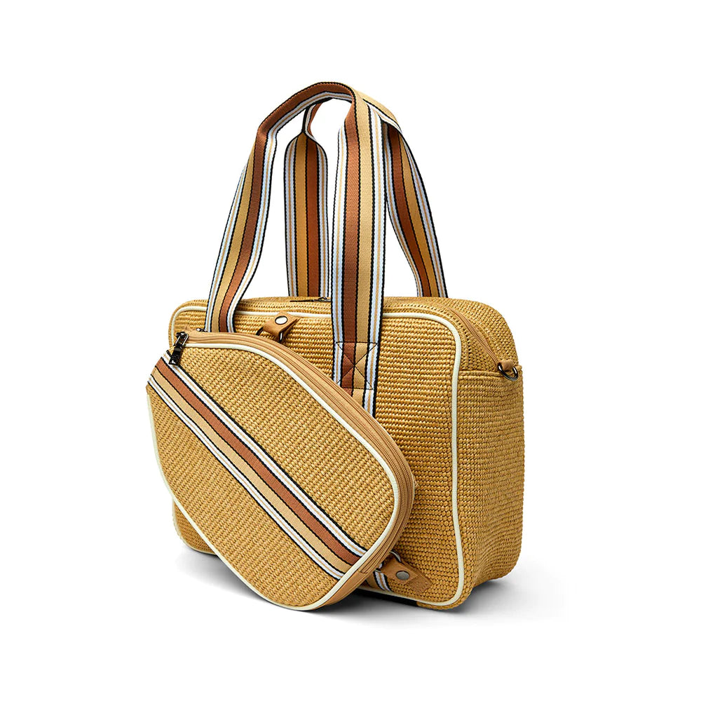 SPORTY SPICE PICKLEBALL BAG - Dune Raffia