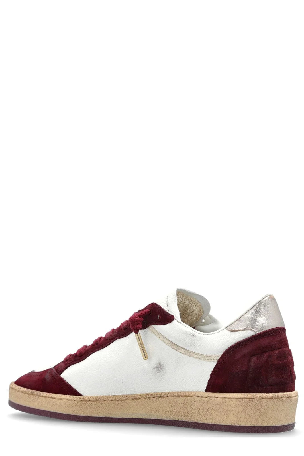 Ballstar Nappa with Crystals - white and garnet