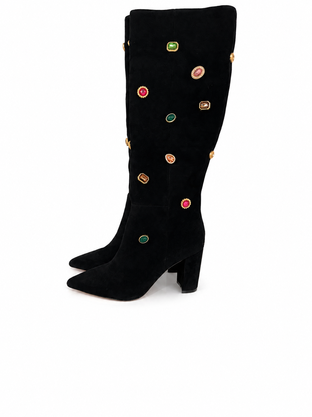 L'Agence Concourse Boot - Black with Jewels