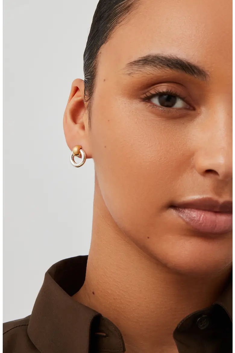Faye Mini Puffy Door Knocker Earrings