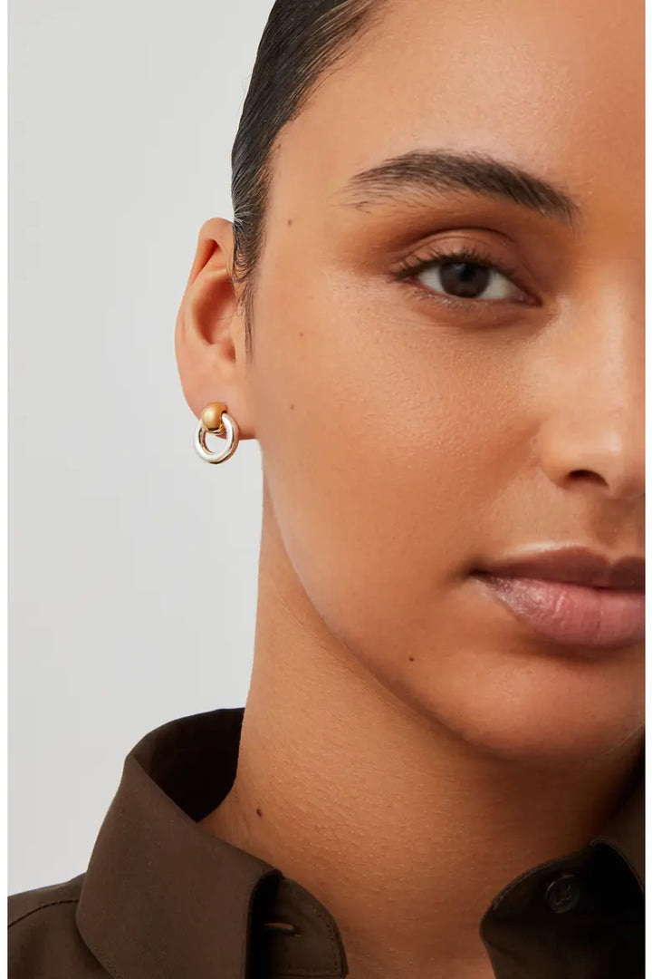 Faye Mini Puffy Door Knocker Earrings