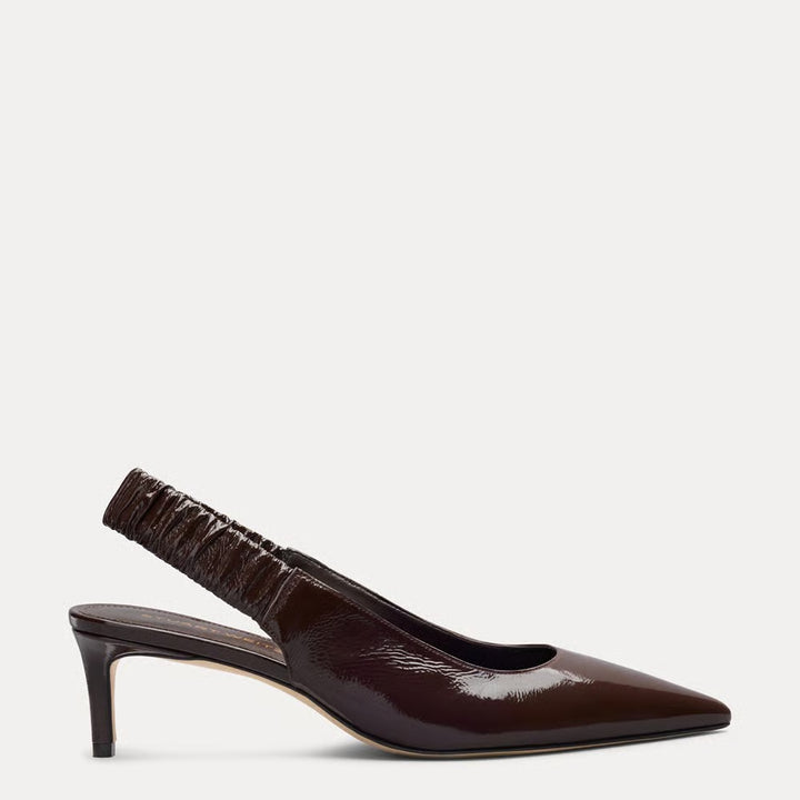 Stuart Ruche Slingback - Dark Brown