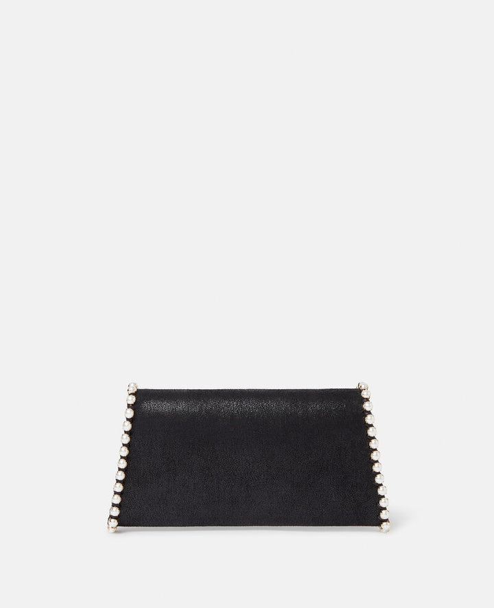 Falabella Pearl Edge Clutch - Black