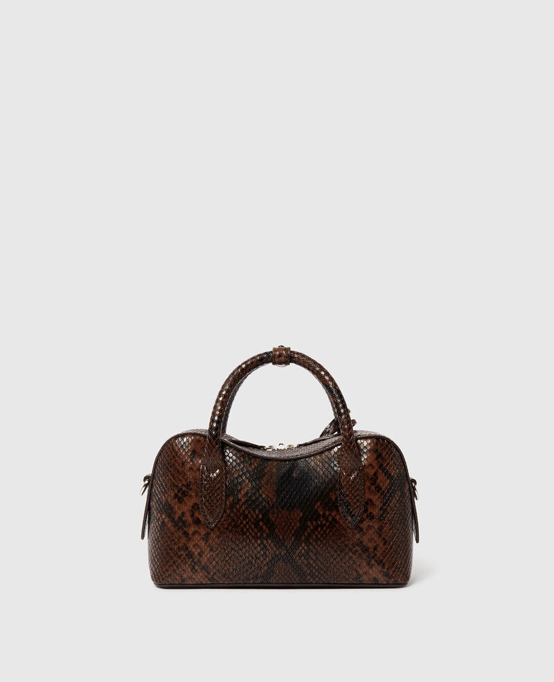 Ryder Snake Crossbody Bag - Espresso