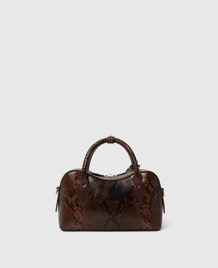 Ryder Snake Crossbody Bag - Espresso