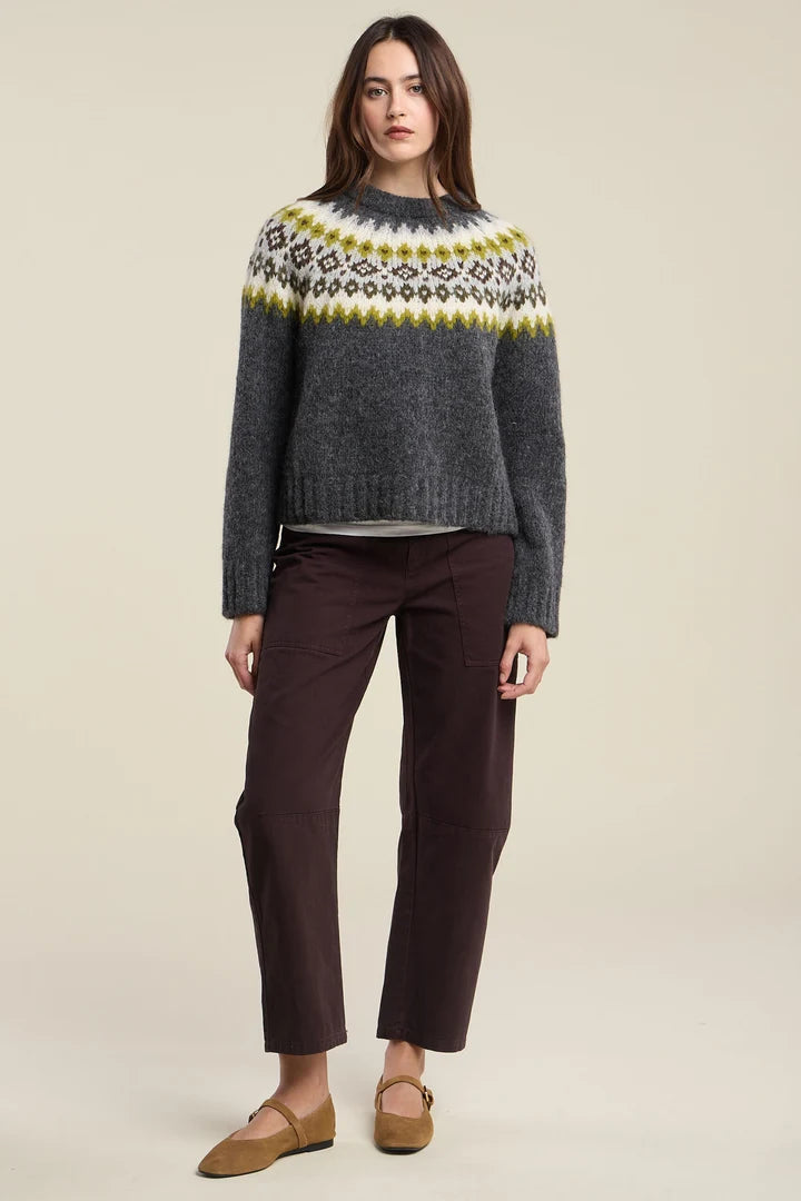 Edith Alpaca Sweater - Green Multi