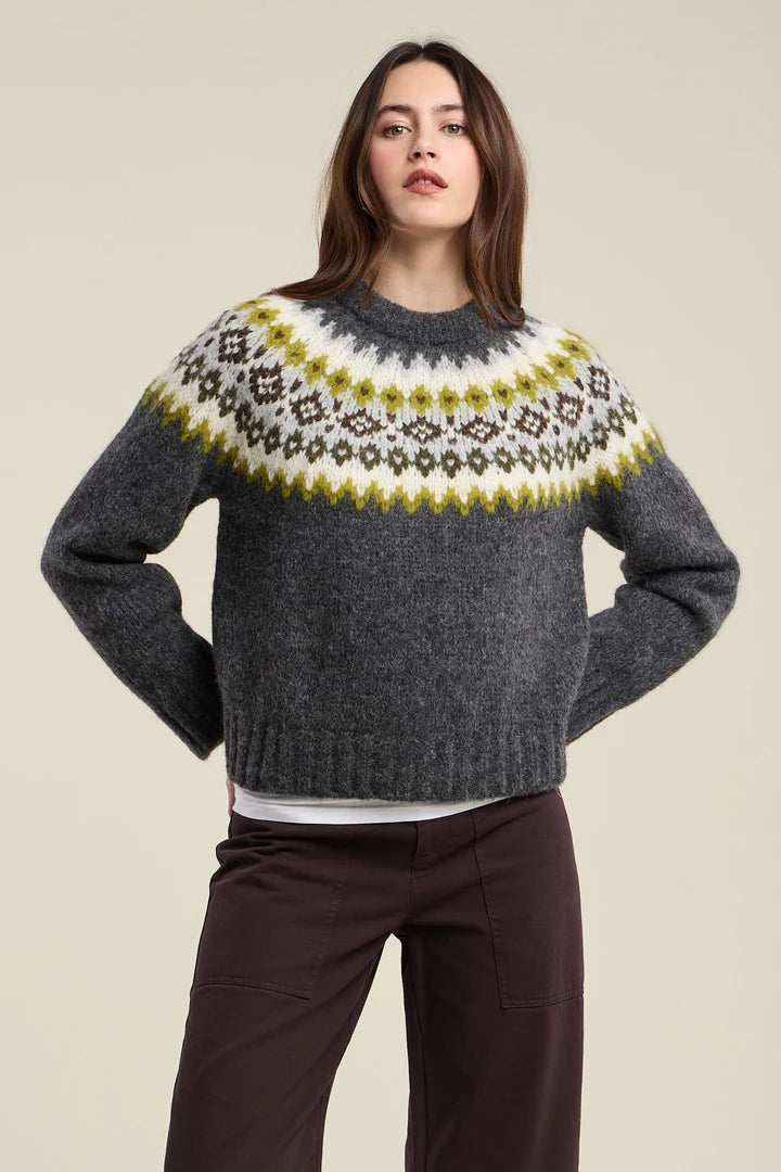 Edith Alpaca Sweater - Green Multi
