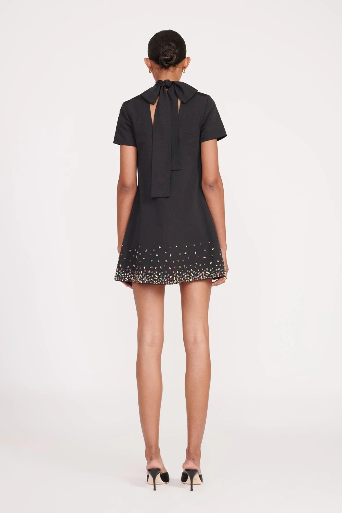 MINI ILANA DRESS - BLACK SILVER