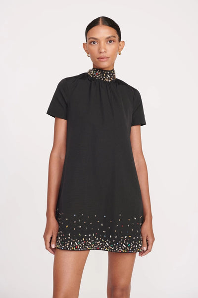 MINI ILANA DRESS - BLACK SILVER