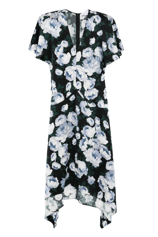 Envers V-neck floral midi dress - Black Multi