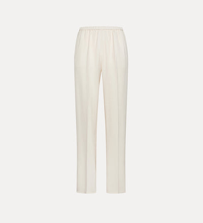Flared Trousers in Slub Viscose - Orchidea