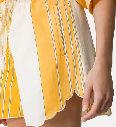 Bermuda Shorts in Cotton and Linen - Sole