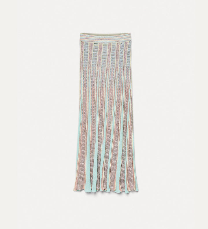 Les folies jacquard tulip skirt - Light Yellow