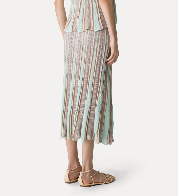 Les folies jacquard tulip skirt - Light Yellow