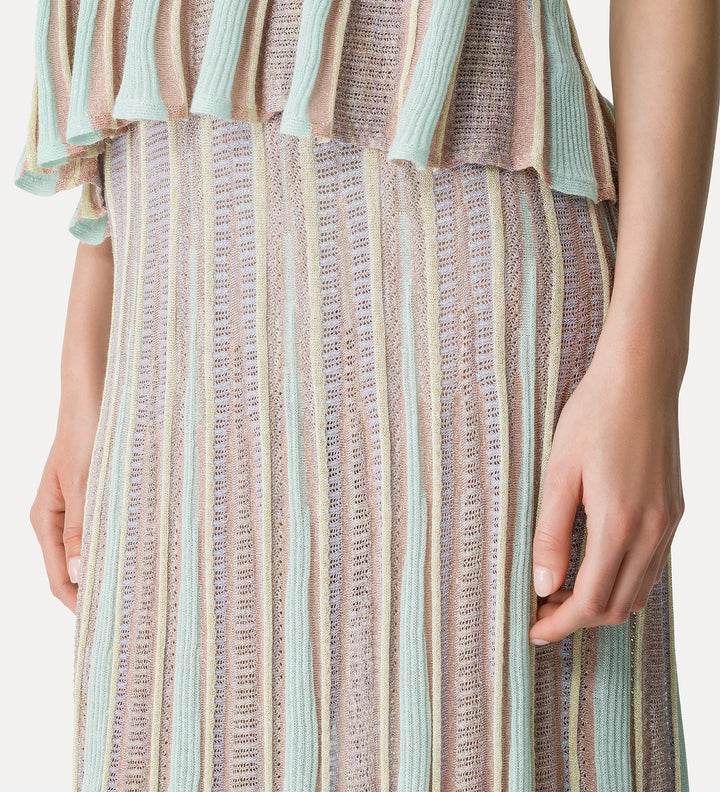Les folies jacquard tulip skirt - Light Yellow