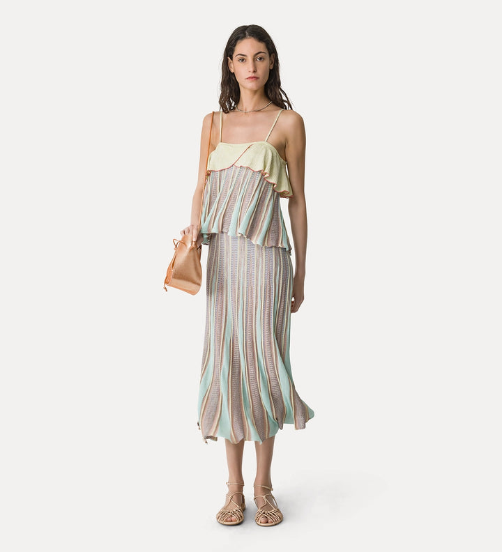 Les folies jacquard tulip skirt - Light Yellow