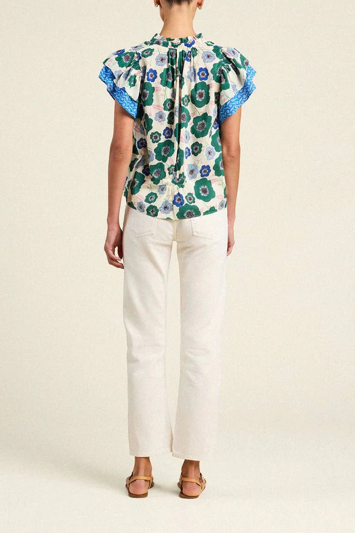 Clover Blouse - Green Print