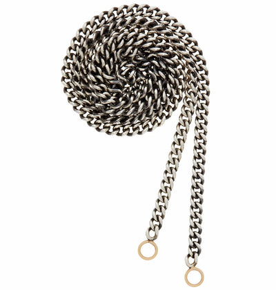 Heavy Curb Chain Necklace 16" - Silver