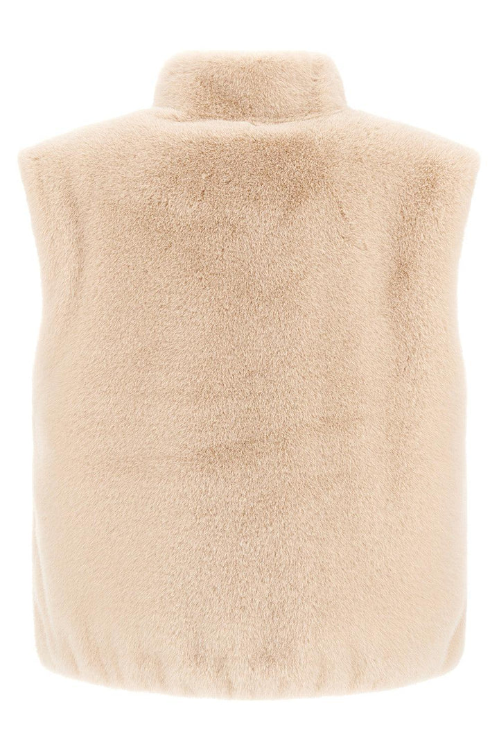 Faux Beaver Fur Vest – Champagne
