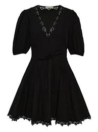 Camila Short Sleeve Mini Dress - Black