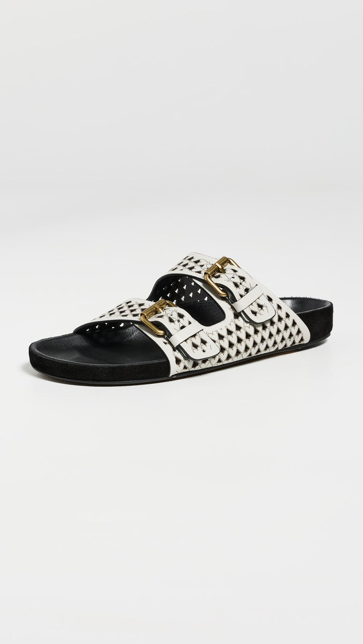 Lennyo Sandals - White/Black