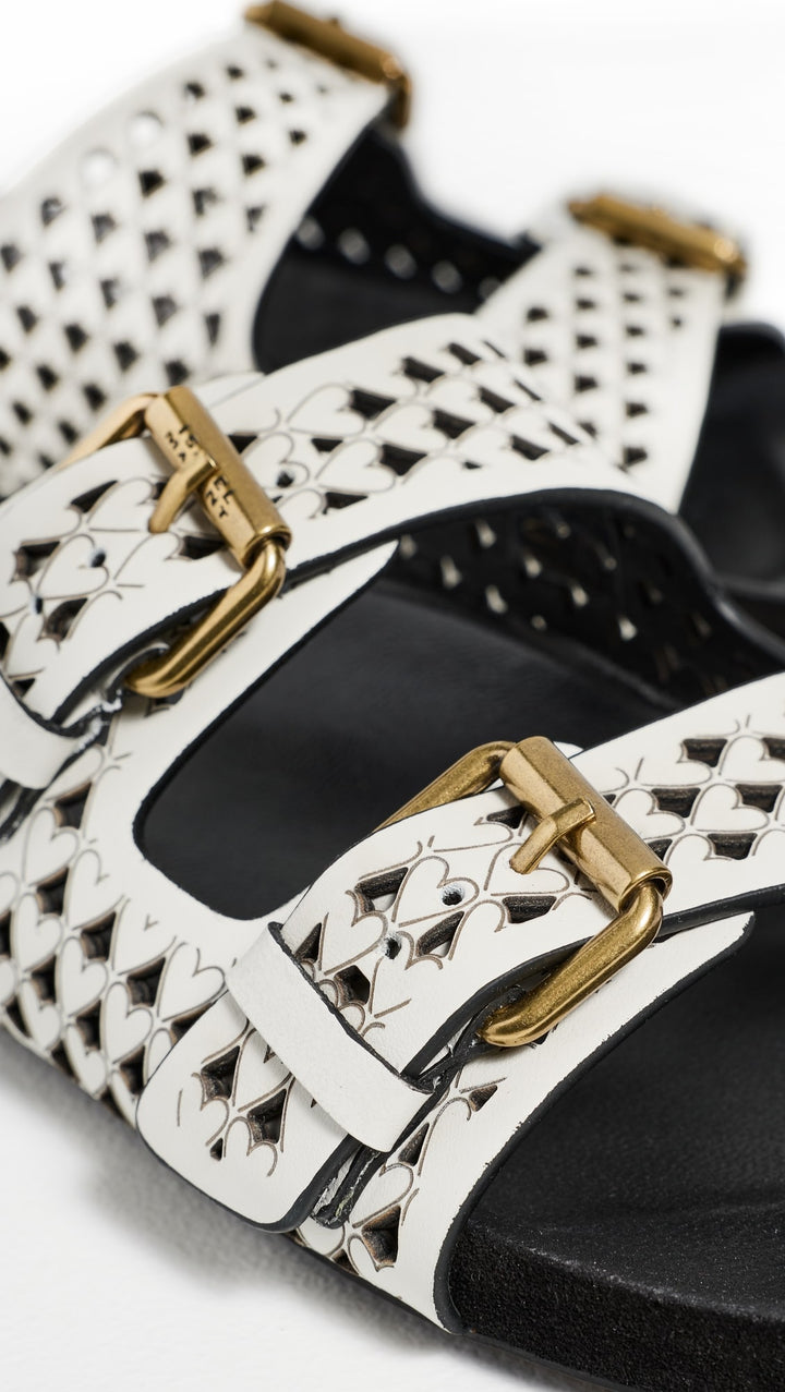 Lennyo Sandals - White/Black