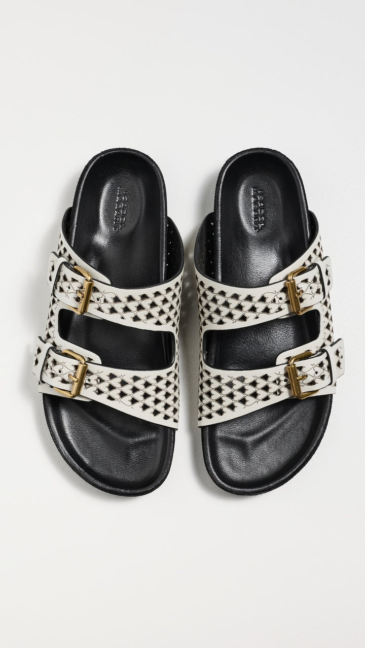 Lennyo Sandals - White/Black