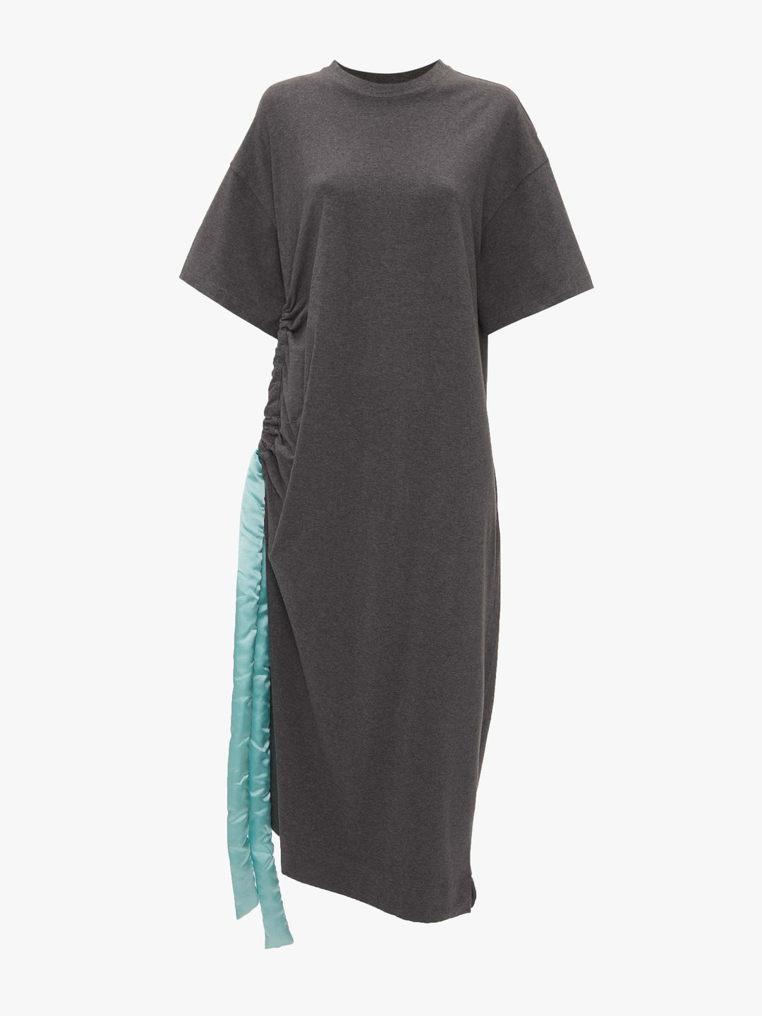 SATIN T-SHIRT DRESS - Dark Grey SATIN T-SHIRT DRESS - Dark Grey