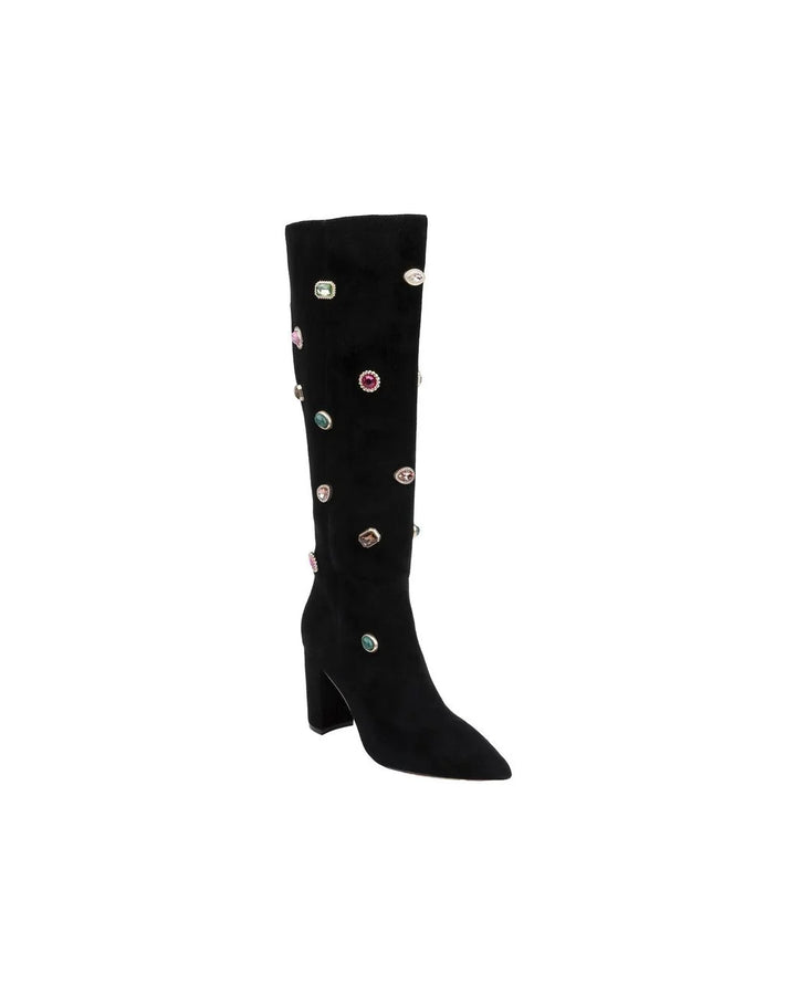 L'Agence Concourse Boot - Black with Jewels