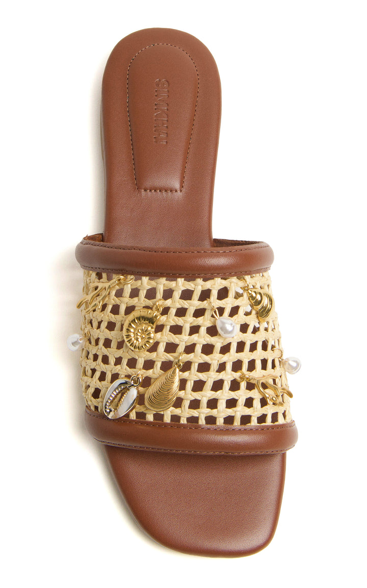 Caspin Raffia Flat Sandal