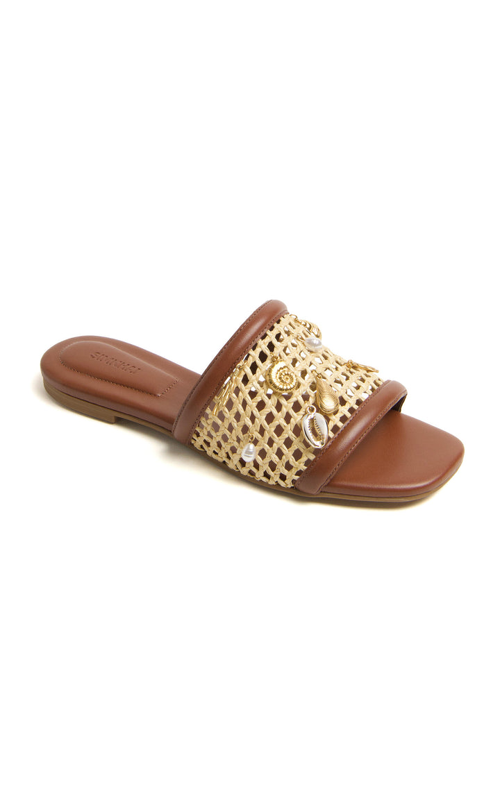 Caspin Raffia Flat Sandal