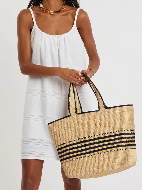 Mira Tote - Tan/Black