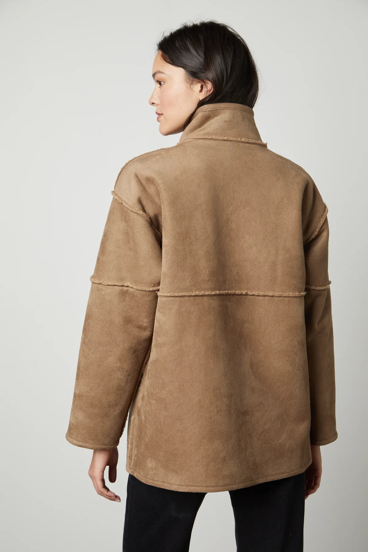 Albany Lux Sherpa Reversible Jacket - Cafe