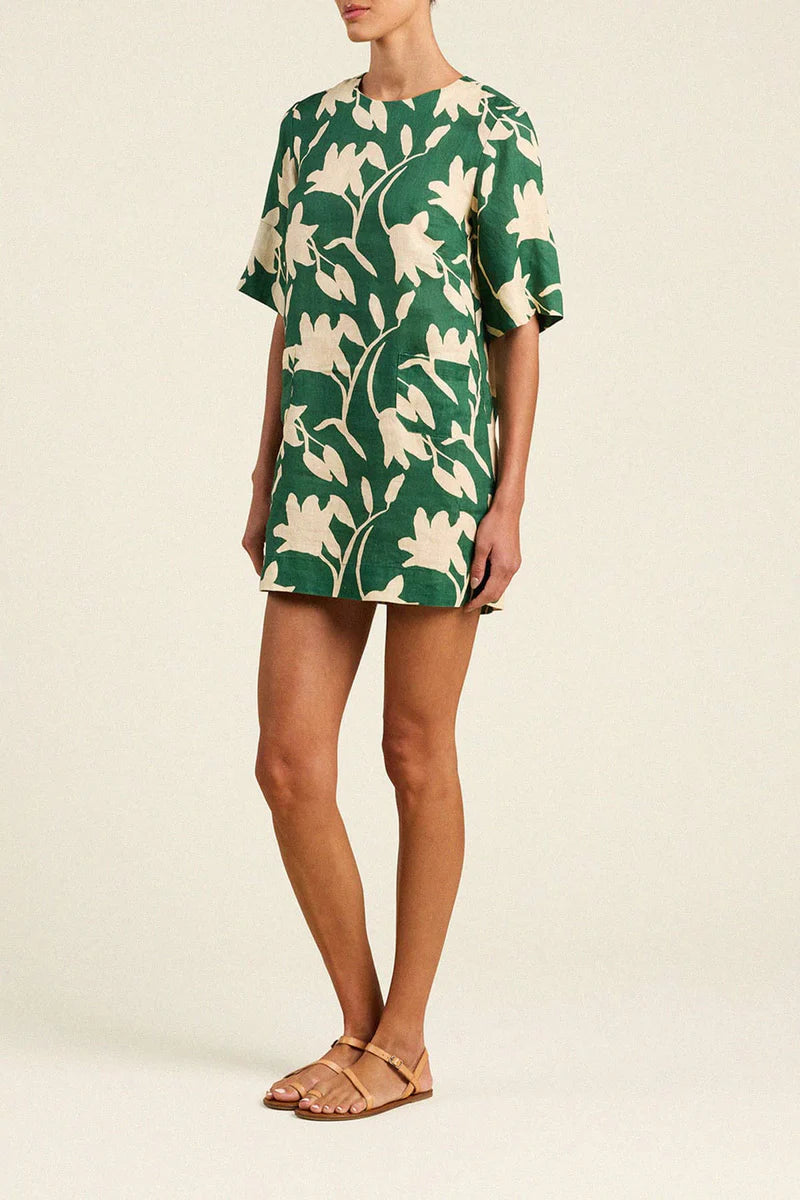 Manu Dress - Green Print